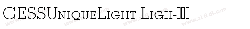 GESSUniqueLight Ligh字体转换